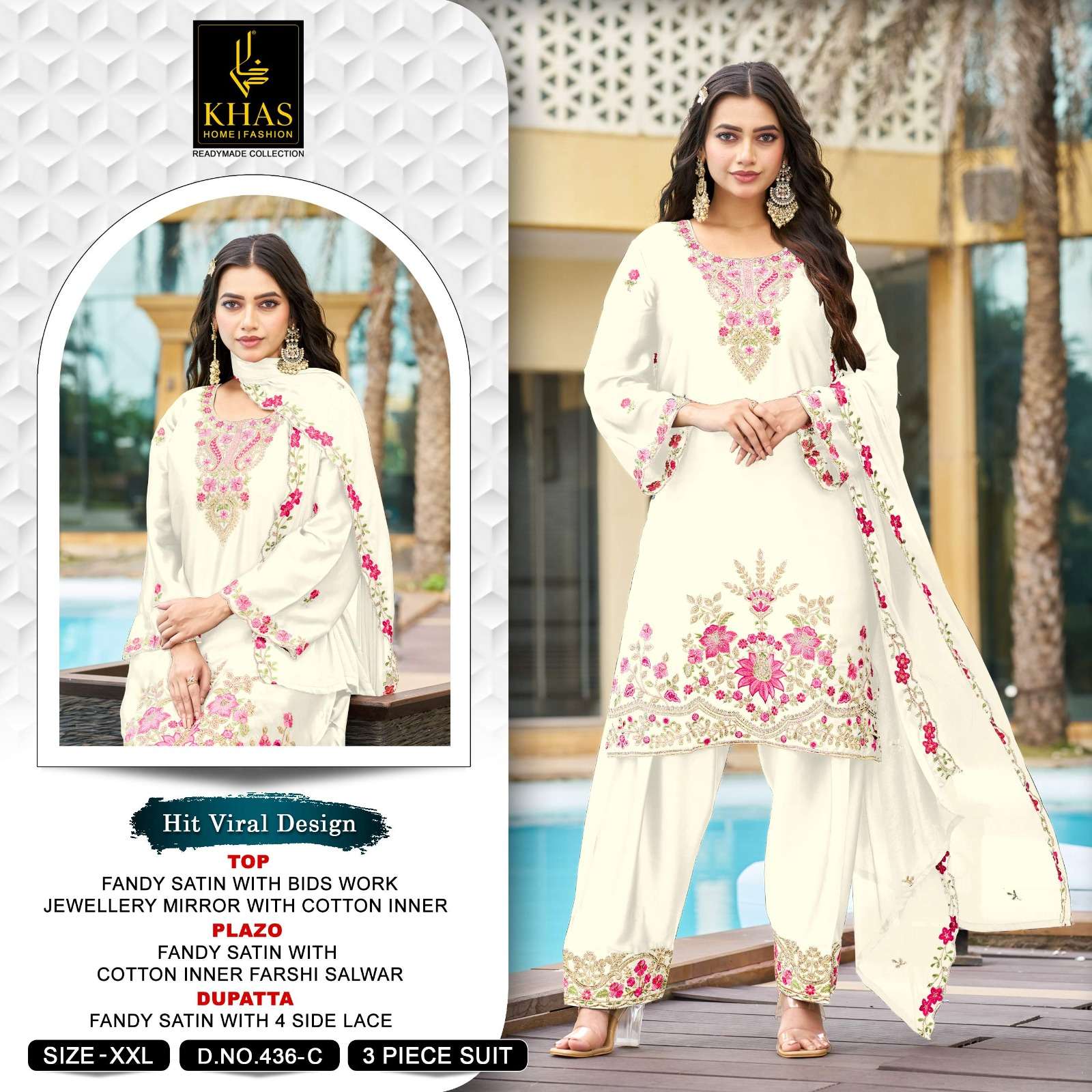KHAS 437 READYMADE EMBROIDERY PATTERN SUIT FOR FUNCTION TYPE IN SURAT